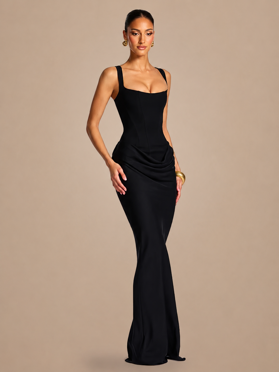 Women’s Evening Dress Noir Corset Evening Ball Gown