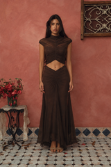 2026 Party Long Hollow-Out Ruched Bodycon Maxi Dress view 2