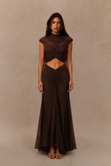 2026 Party Long Hollow-Out Ruched Bodycon Maxi Dress view 4